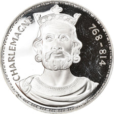 Frankrijk, Medaille, Charlemagne, History, UNC, Zilver