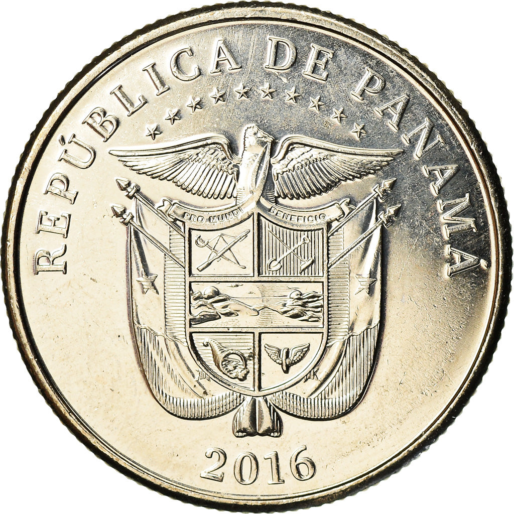 Coin, Panama, Premier passage dans le canal, 1/4 Balboa, 2016, MS(63)