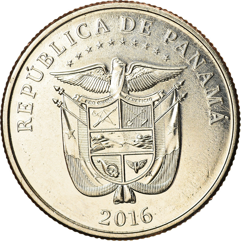 Coin, Panama, Centenaire du Canal de Panama, 1/4 Balboa, 2016, MS(63)