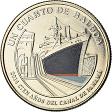 Coin, Panama, Centenaire du Canal de Panama, 1/4 Balboa, 2016, MS(65-70)