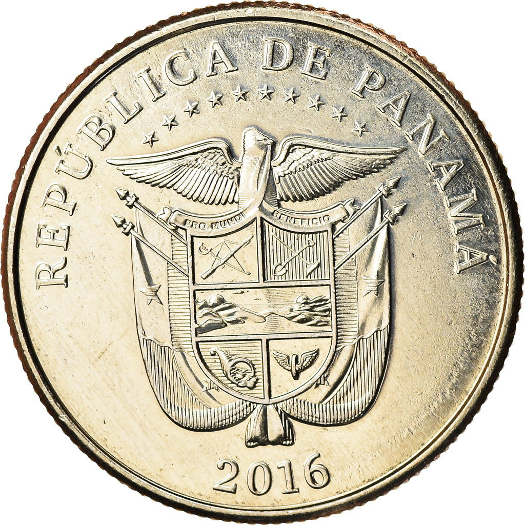 Coin, Panama, 100ème anniversaire du Canal, 1/4 Balboa, 2016, MS(63)