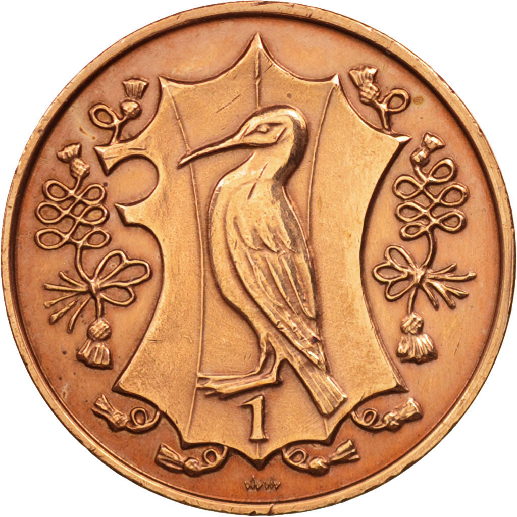 Isola di Man, Elizabeth II, Penny, 1984, BB+, Bronzo, KM:112