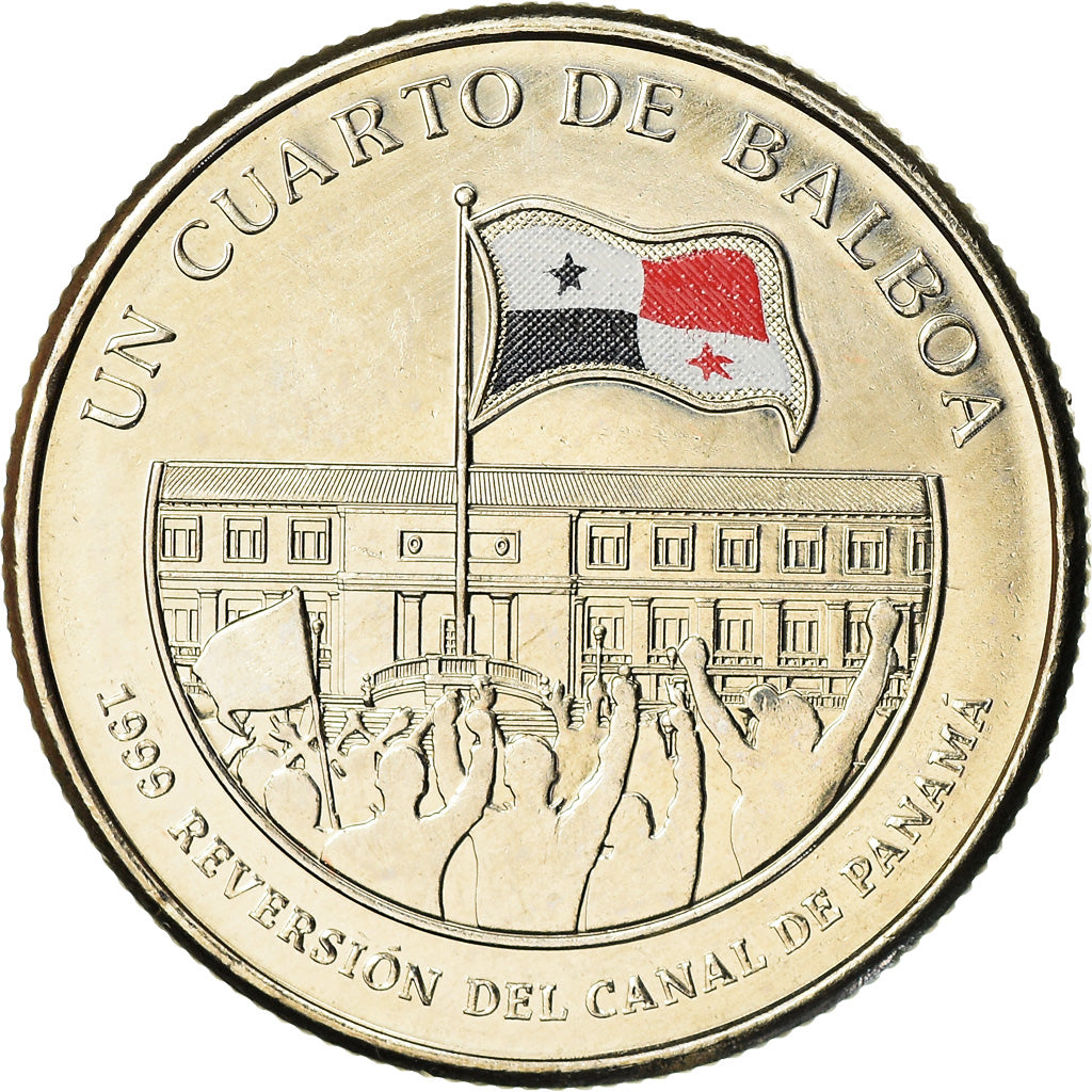 Coin, Panama, Restitution du Canal, 1/4 Balboa, 2016, MS(63), Copper-Nickel Clad