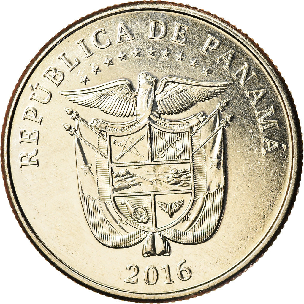 Coin, Panama, Restitution du Canal, 1/4 Balboa, 2016, MS(63), Copper-Nickel Clad