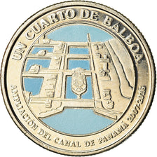 Coin, Panama, Agrandissement du Canal, 1/4 Balboa, 2016, MS(63), Copper-Nickel