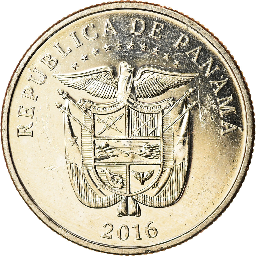 Coin, Panama, Agrandissement du Canal, 1/4 Balboa, 2016, MS(63), Copper-Nickel