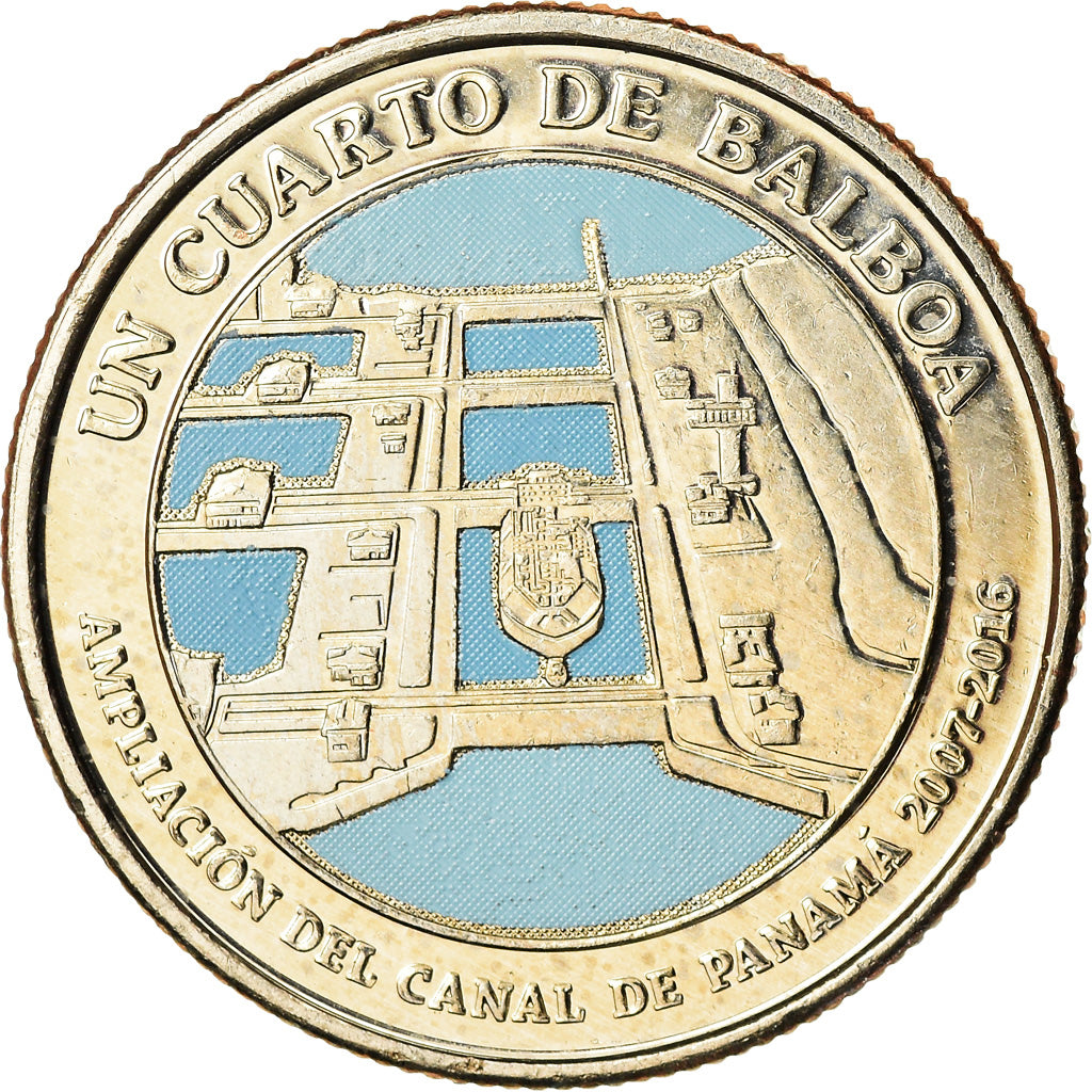 Coin, Panama, Agrandissement du Canal, 1/4 Balboa, 2016, MS(65-70)