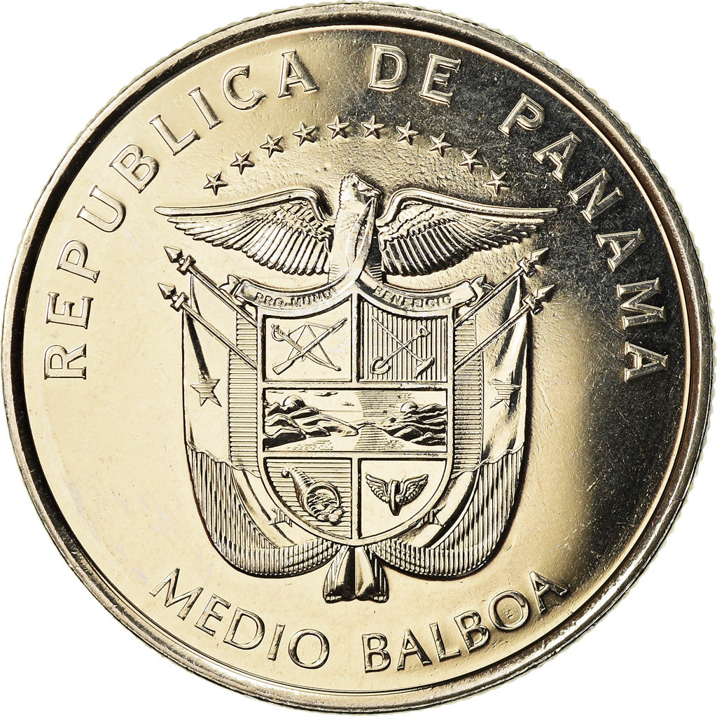 Munten, Panama, Couvent de San José, 1/2 Balboa, 2015, UNC-, Copper-Nickel Clad