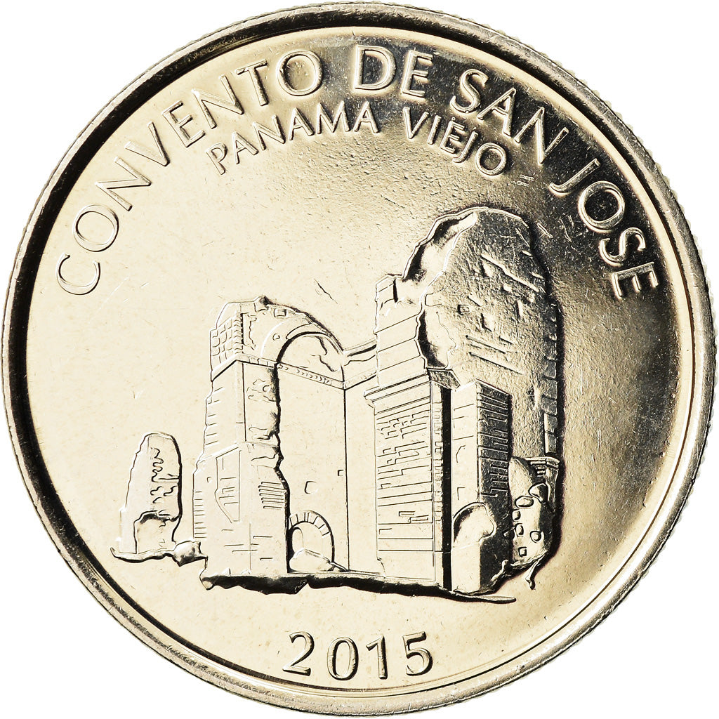 Munten, Panama, Couvent de San José, 1/2 Balboa, 2015, UNC-, Copper-Nickel Clad