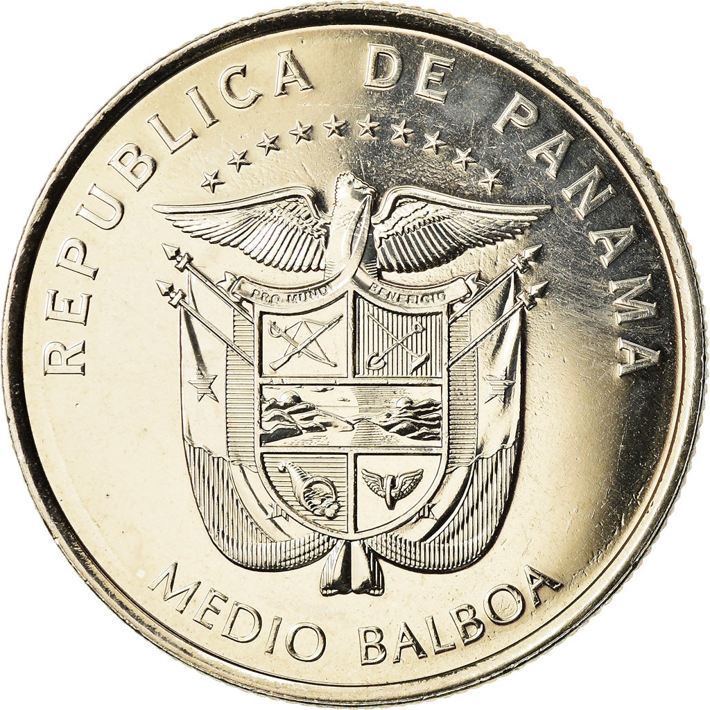 Munten, Panama, Couvent de San José, 1/2 Balboa, 2015, UNC-, Copper-Nickel Clad