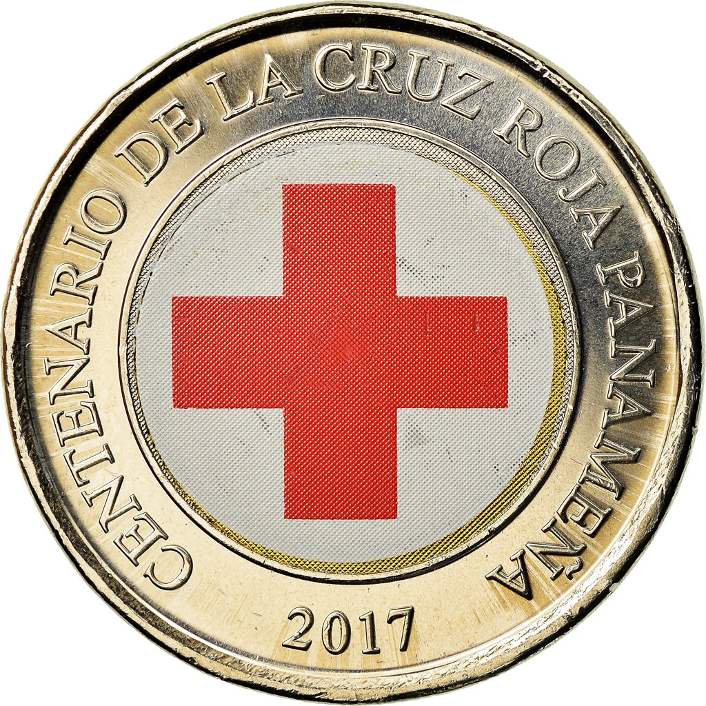 Monnaie, Panama, Anniversaire de la Croix Rouge, Balboa, 2017, SPL, Bi-Metallic