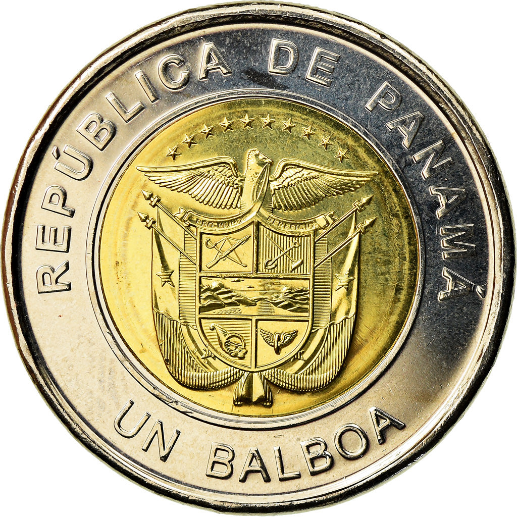 Münze, Panama, Eglise Santa Ana, Balboa, 2019, UNZ, Bi-Metallic