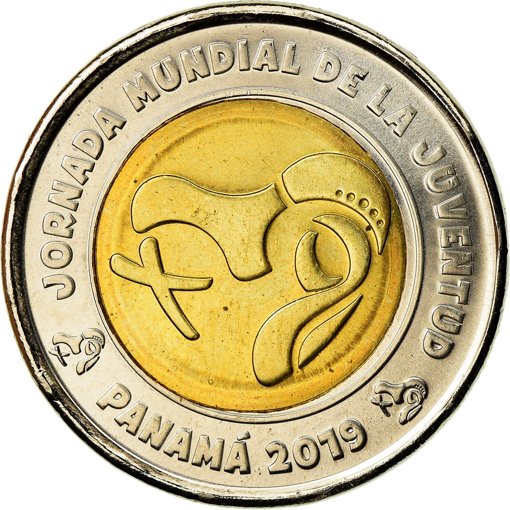 Coin, Panama, Journées mondiales de la Jeunesse, Balboa, 2019, MS(63)