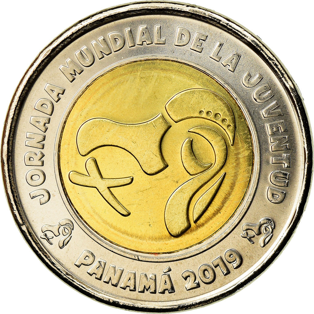 Coin, Panama, Journées mondiales de la Jeunesse, Balboa, 2019, MS(63)