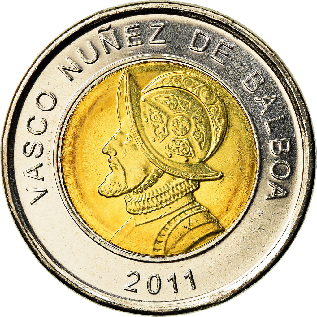 Coin, Panama, Vasco Nunez, Balboa, 2011, Royal Canadian Mint, MS(63)