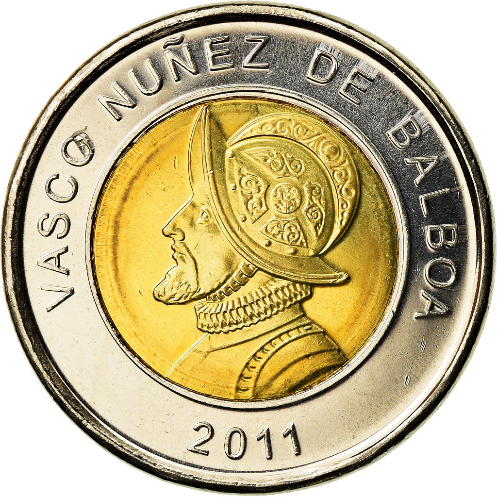 Coin, Panama, Vasco Nunez, Balboa, 2011, Royal Canadian Mint, MS(63)