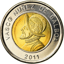 Coin, Panama, Vasco Nunez, Balboa, 2011, Royal Canadian Mint, MS(63)