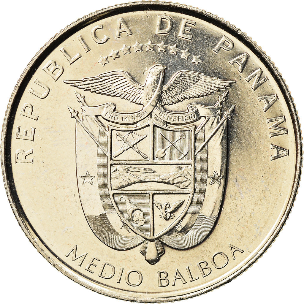 Moneda, Panamá, Casas Reales, 1/2 Balboa, 2012, SC, Cobre - níquel recubierto