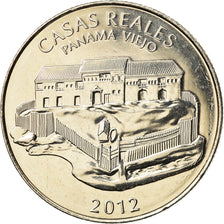 Coin, Panama, Casas Reales, 1/2 Balboa, 2012, MS(63), Copper-Nickel Clad Copper
