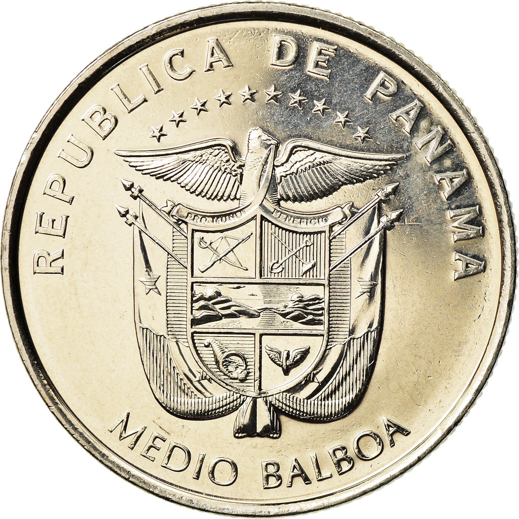 Munten, Panama, Compagnie de Jésus, 1/2 Balboa, 2016, UNC-, Copper-Nickel Clad