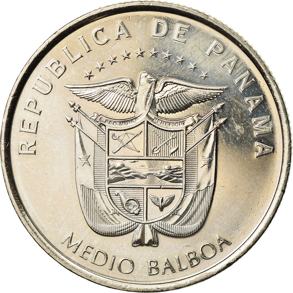 Moneta, Panama, Compagnie de Jésus, 1/2 Balboa, 2016, MS(63), Miedź-Nikiel