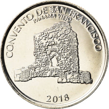 Coin, Panama, Couvent de San Francisco, 1/2 Balboa, 2018, MS(63), Copper-Nickel