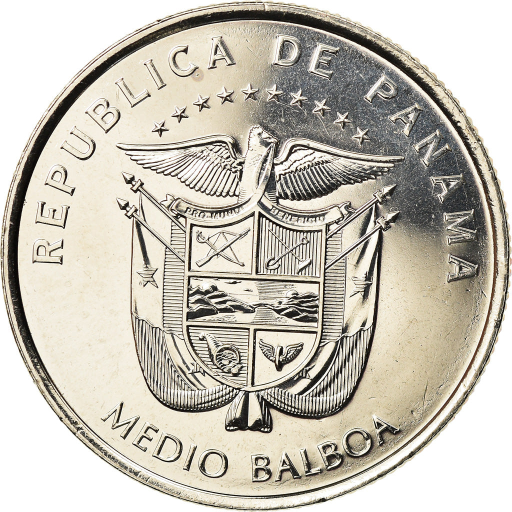 Coin, Panama, Couvent de San Francisco, 1/2 Balboa, 2018, MS(63), Copper-Nickel