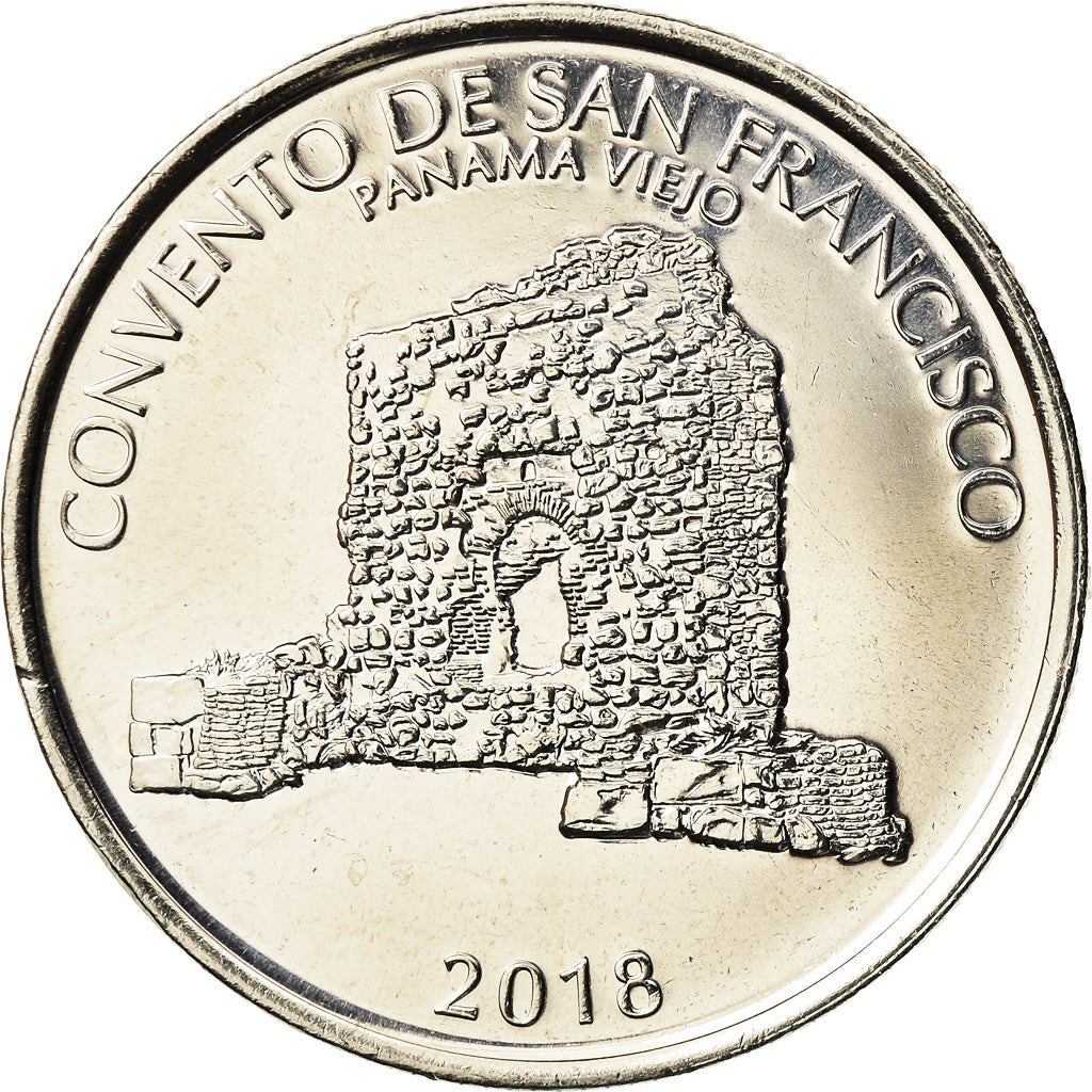 Münze, Panama, Couvent de San Francisco, 1/2 Balboa, 2018, UNZ, Copper-Nickel