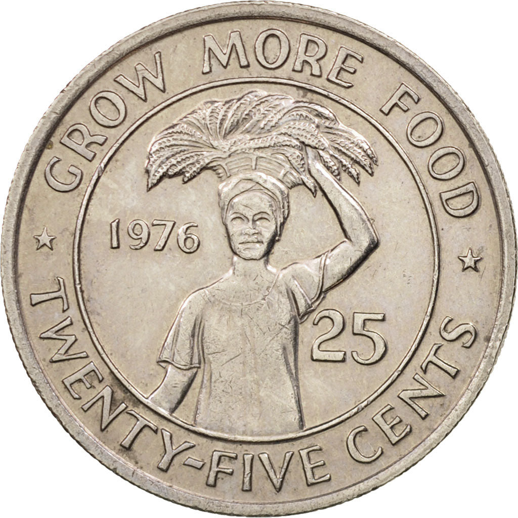 Liberia, 25 Cents, 1976, AU(50-53), Copper-nickel, KM:30