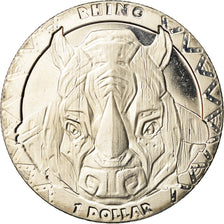 Coin, Sierra Leone, Rhinocéros, Dollar, 2019, British Royal Mint, MS(65-70)