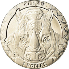 Coin, Sierra Leone, Rhinocéros, Dollar, 2019, British Royal Mint, MS(65-70)