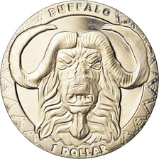 Moneta, Sierra Leone, Buffle, Dollar, 2019, British Royal Mint, FDC, Rame-nichel