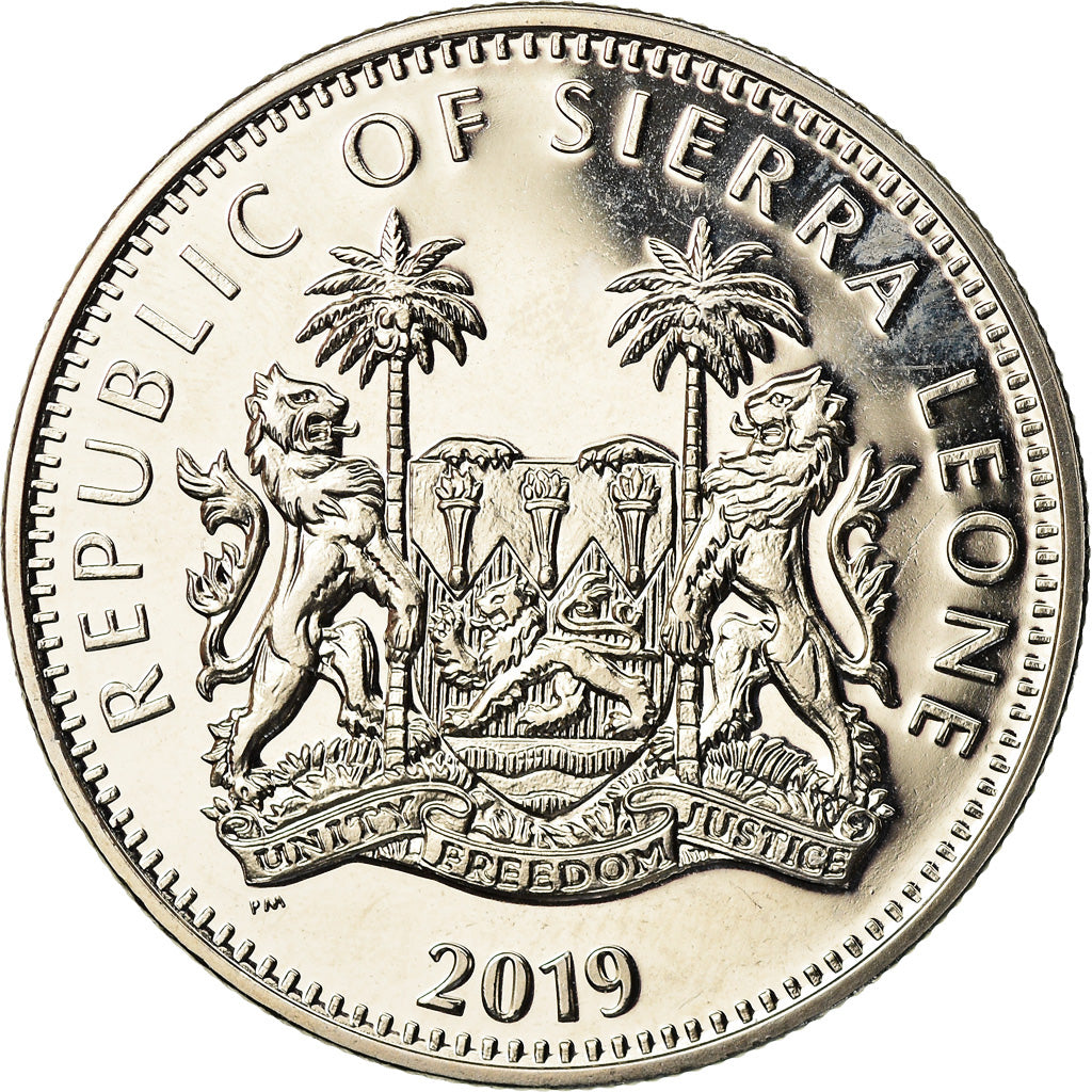 Moneta, Sierra Leone, Buffle, Dollar, 2019, British Royal Mint, FDC, Rame-nichel