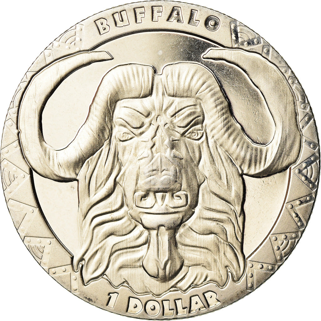 Moneta, Sierra Leone, Buffle, Dollar, 2019, British Royal Mint, FDC, Rame-nichel