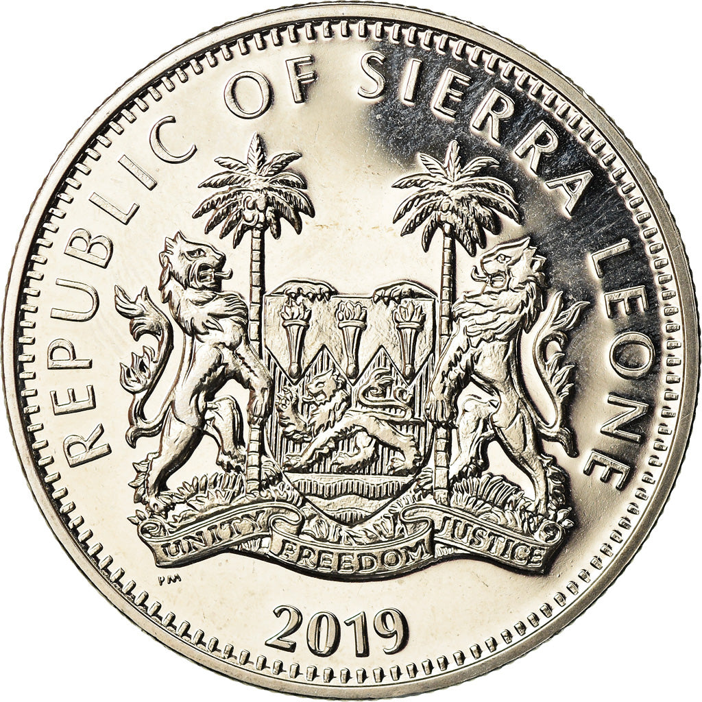 Moneta, Sierra Leone, Buffle, Dollar, 2019, British Royal Mint, FDC, Rame-nichel