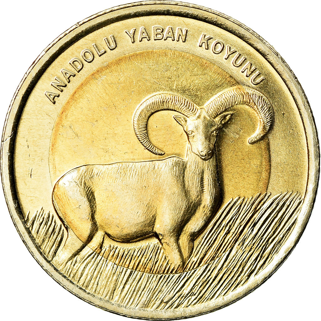 Monnaie, Turquie, Mouflon d'Anatolie, Lira, 2015, SPL, Bi-Metallic