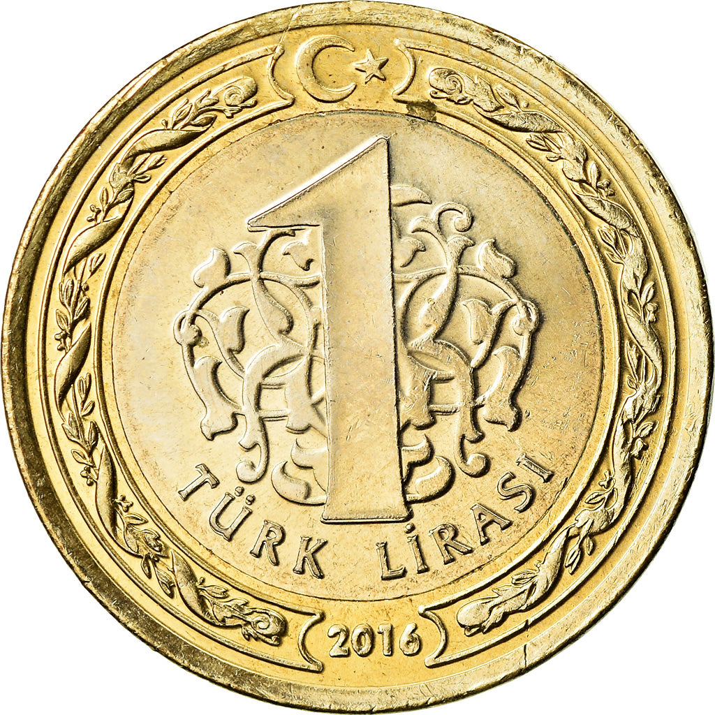 Coin, Turkey, veterans, Lira, 2016, MS(63), Bi-Metallic
