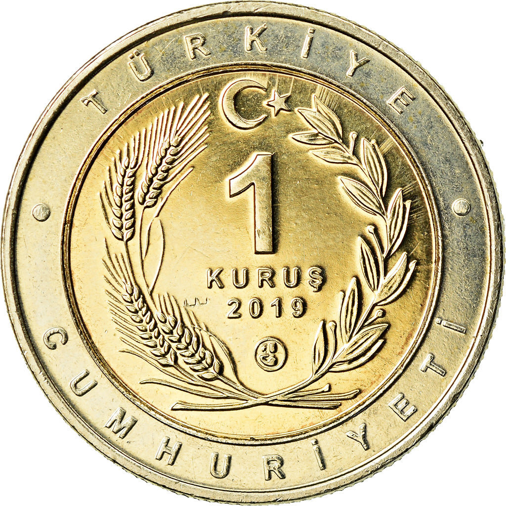 Moneta, Turchia, Huppe, Kurus, 2019, SPL, Bi-metallico