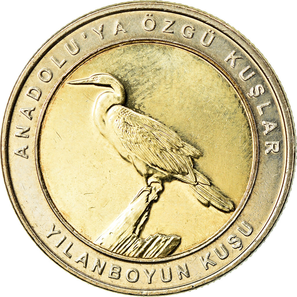 Moneta, Turcja, Anhinga roux, Kurus, 2019, MS(63), Bimetaliczny