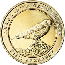 Coin, Turkey, Faucon crécerellette, Kurus, 2019, MS(63), Bi-Metallic