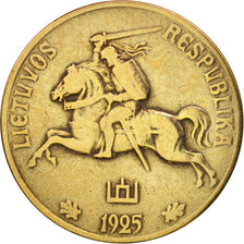 Lithuania, 20 Centu, 1925, King's Norton, EF(40-45), Aluminum-Bronze, KM:74