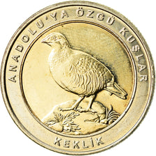 Moneta, Turcja, Perdrix choukar, Kurus, 2019, MS(63), Bimetaliczny