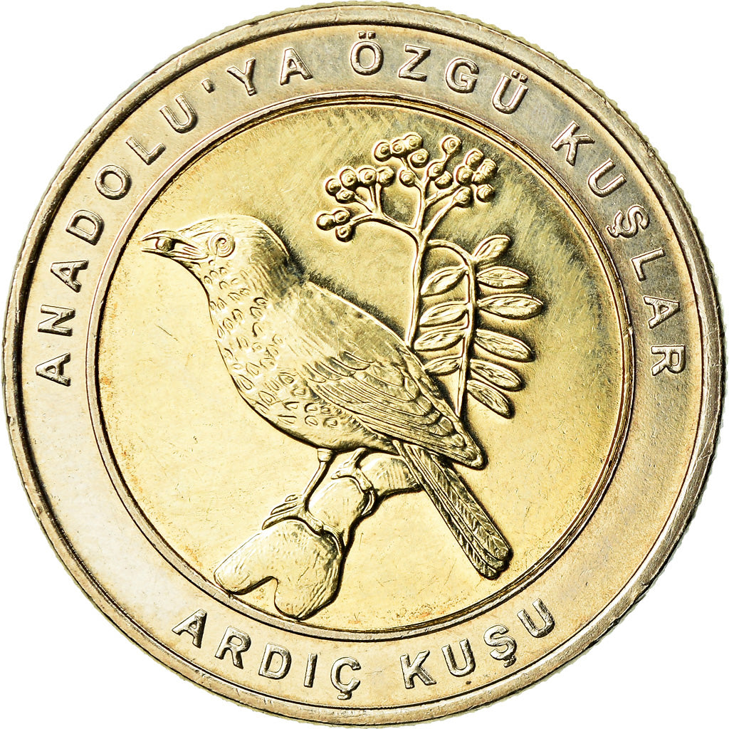 Moneta, Turcja, Grive litorne, Kurus, 2019, MS(63), Bimetaliczny