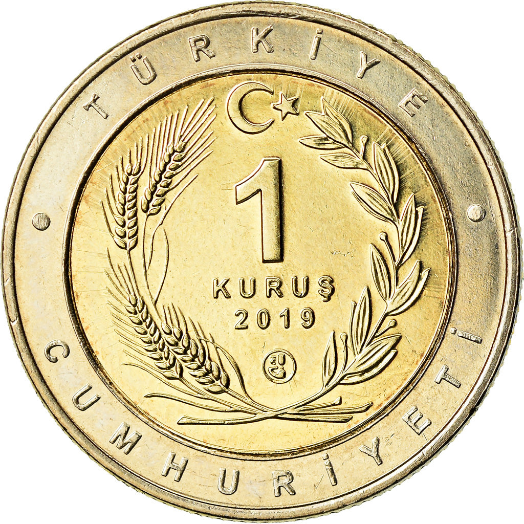 Moneta, Turchia, Courvite isabelle, Kurus, 2019, SPL, Bi-metallico