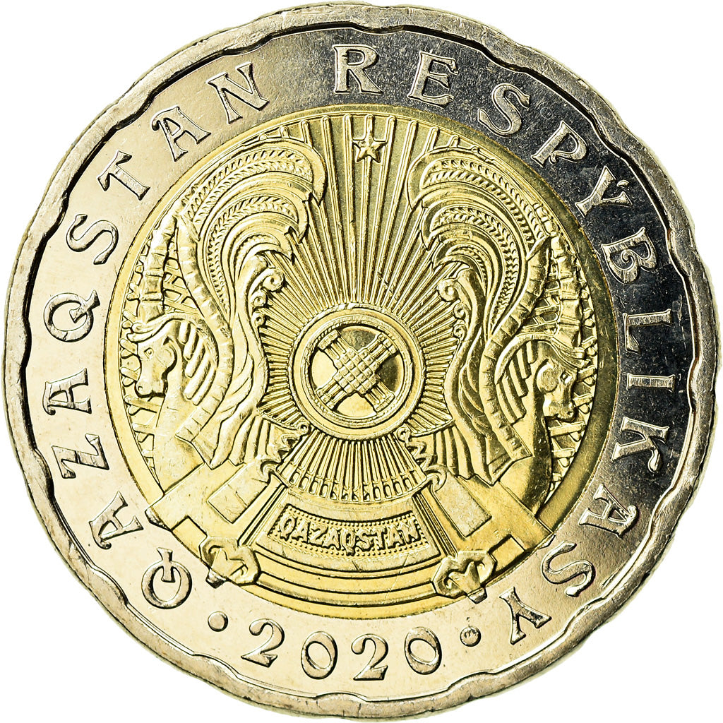 Coin, Kazakhstan, 200 Tenge, 2020, Kazakhstan Mint, MS(63), Bi-Metallic