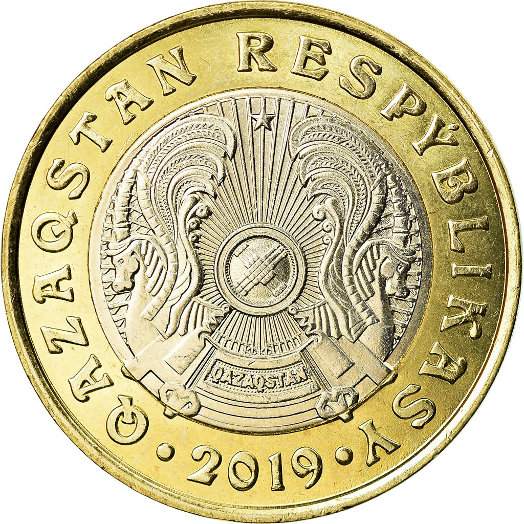 Coin, Kazakhstan, 100 Tenge, 2019, Kazakhstan Mint, MS(63), Bi-Metallic
