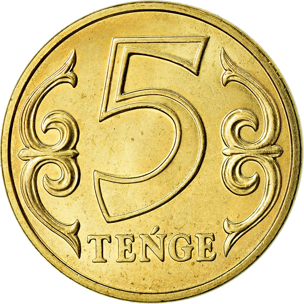 Moneta, Kazakistan, 5 Tenge, 2019, Kazakhstan Mint, SPL-, Acciaio placcato