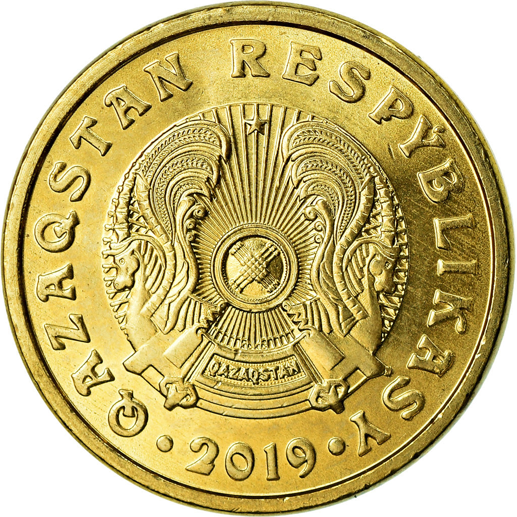 Coin, Kazakhstan, Tenge, 2019, Kazakhstan Mint, MS(63), Brass plated steel
