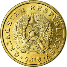 Coin, Kazakhstan, Tenge, 2019, Kazakhstan Mint, MS(63), Brass plated steel