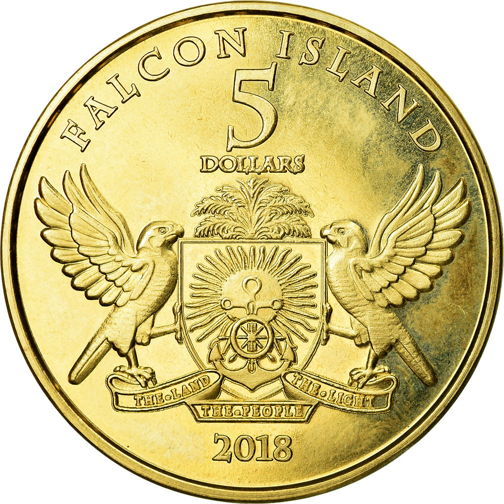 Coin, Australia, 5 Dollars, 2018, Falcon Islands - Balbuzard pêcheur, MS(63)